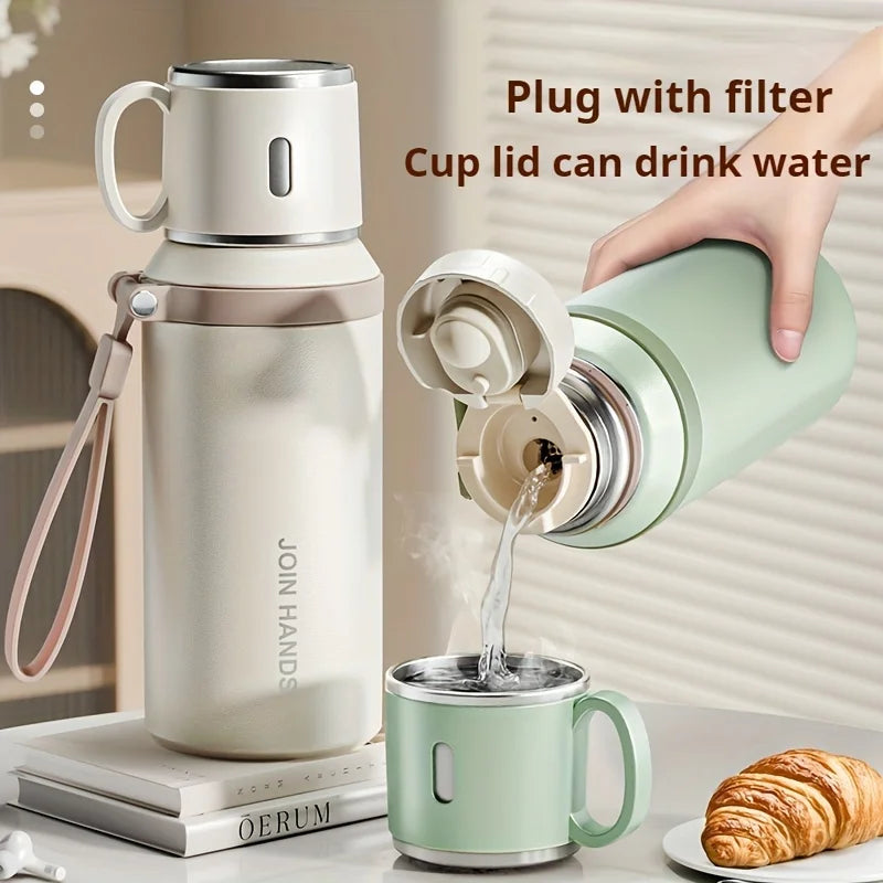 Stainless Steel Thermo Bottle – 600ml Insulated Water Flask