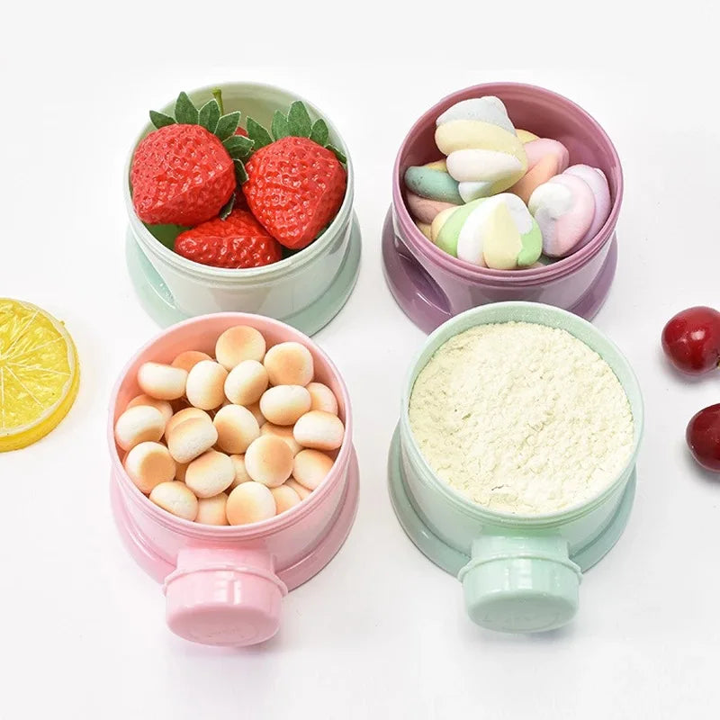 Baby Formula Storage Portable Four Layer Milk Powder Box Milk Powder Container Food Storage Snack Rotating Box Baby Essentials