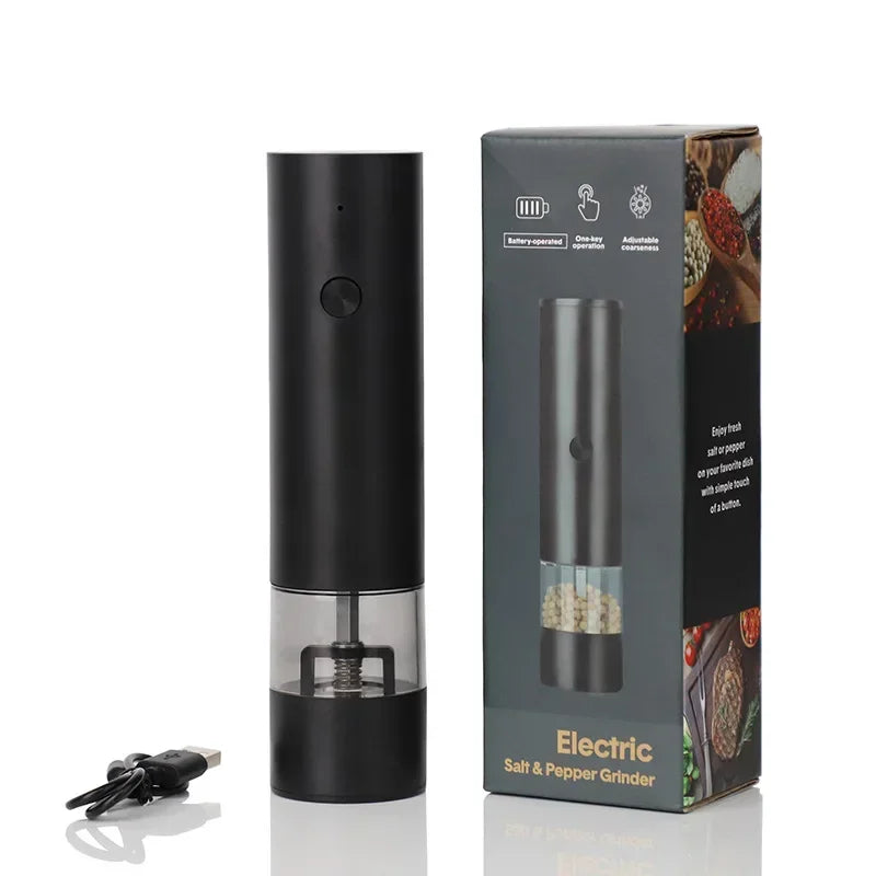 USB Electric Salt & Pepper Grinder – Adjustable & Rechargeable
