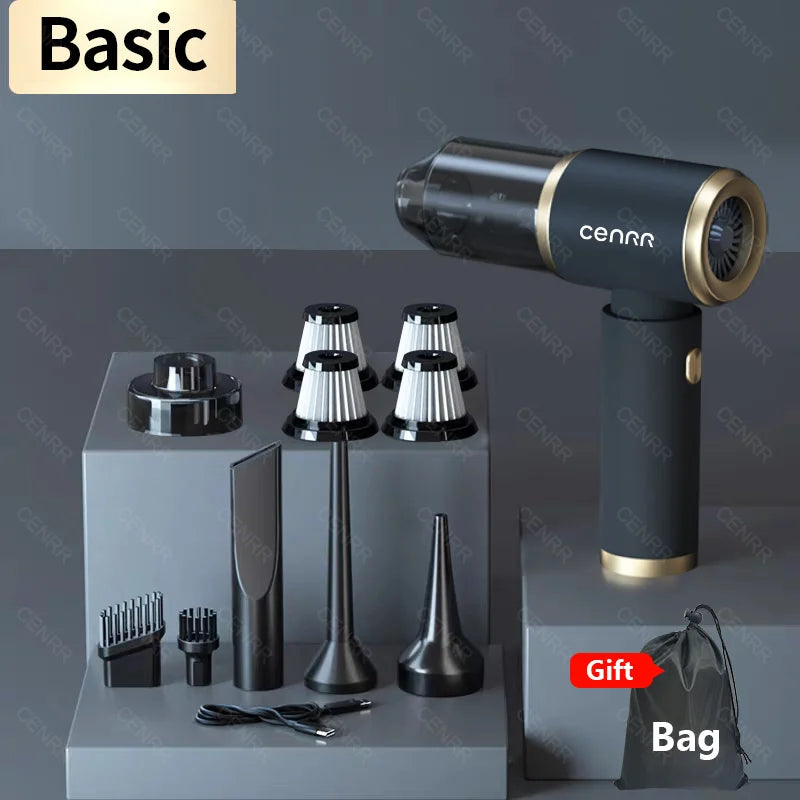 ENRR 210000Pa Mini Handheld Car Vacuum – Wireless & Powerful