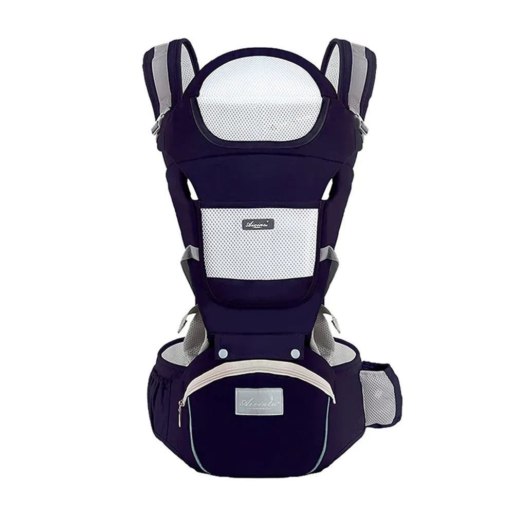 Ergonomic Baby Carrier with Multifunctional Waist Stool – Multi-Use Kangaroo Bag for Newborns to Toddlers