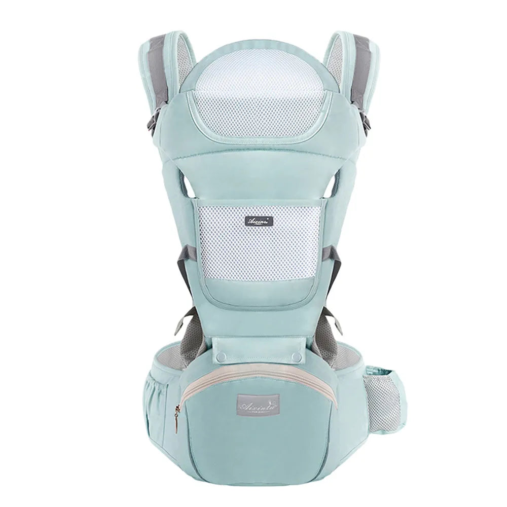 Ergonomic Baby Carrier with Multifunctional Waist Stool – Multi-Use Kangaroo Bag for Newborns to Toddlers
