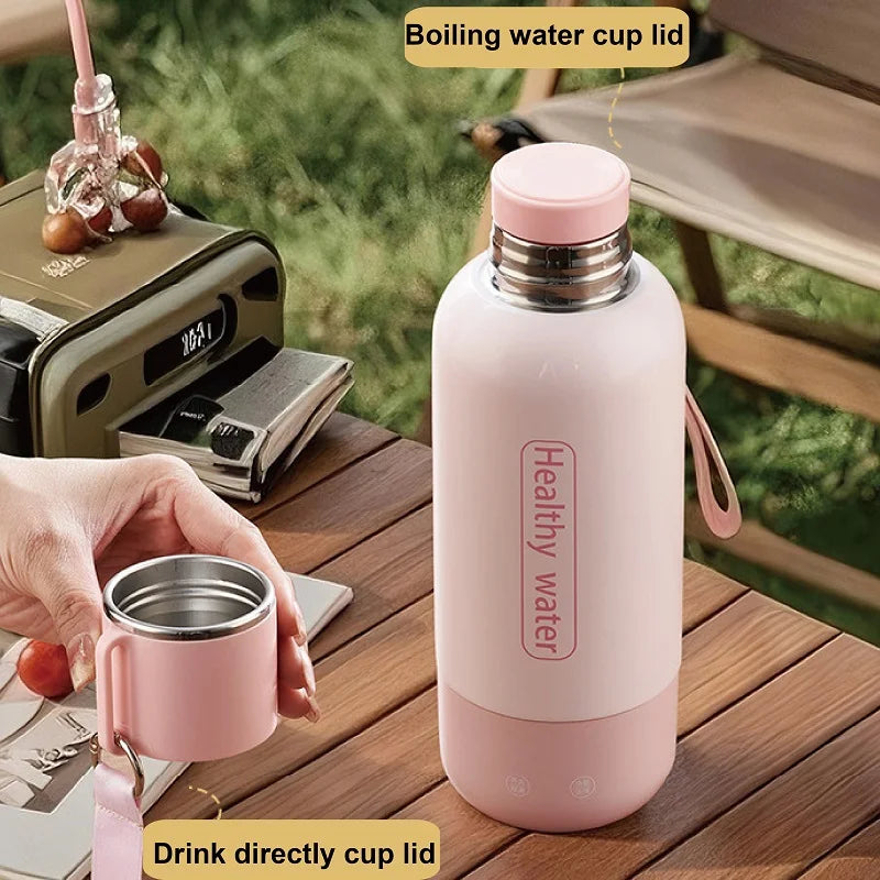 500ml Portable Smart Electric Kettle – Wireless Heating Cup for Baby Formula & Water, 5200mAh Battery, Ideal for Travel & Infant Care