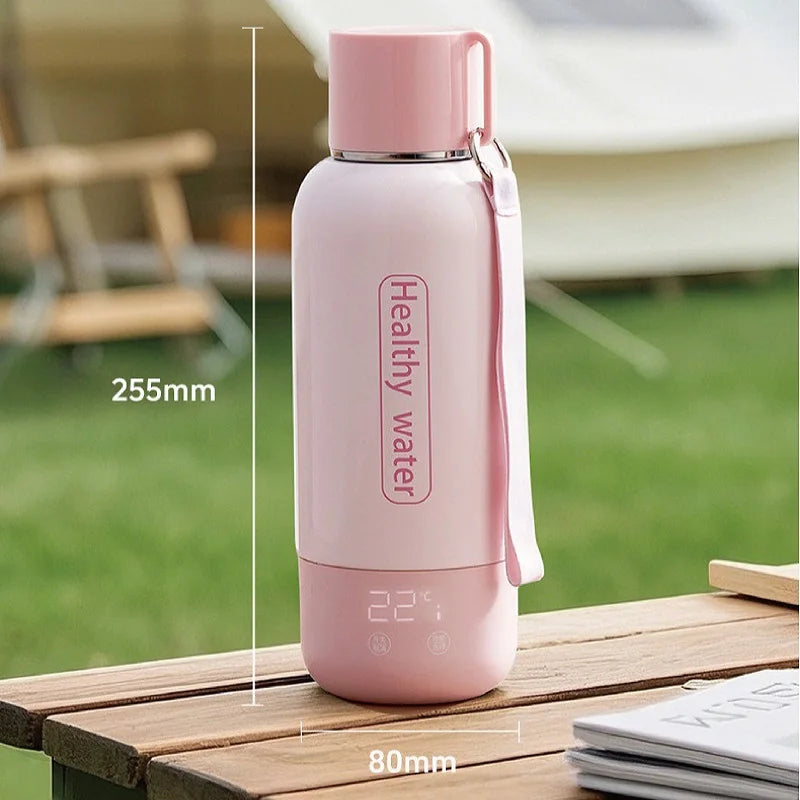 500ml Portable Smart Electric Kettle – Wireless Heating Cup for Baby Formula & Water, 5200mAh Battery, Ideal for Travel & Infant Care