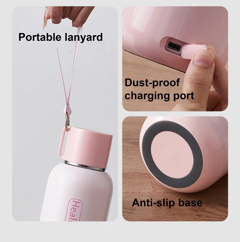 500ml Portable Smart Electric Kettle – Wireless Heating Cup for Baby Formula & Water, 5200mAh Battery, Ideal for Travel & Infant Care