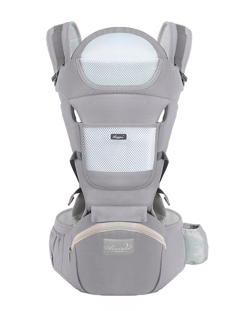 Ergonomic Baby Carrier with Multifunctional Waist Stool – Multi-Use Kangaroo Bag for Newborns to Toddlers