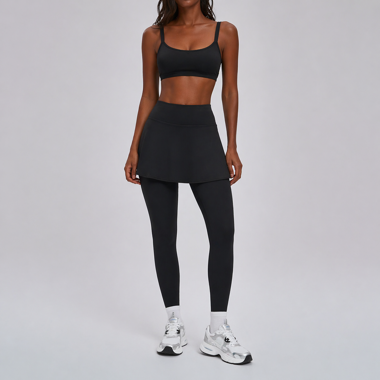 Legging avec jupe taille haute