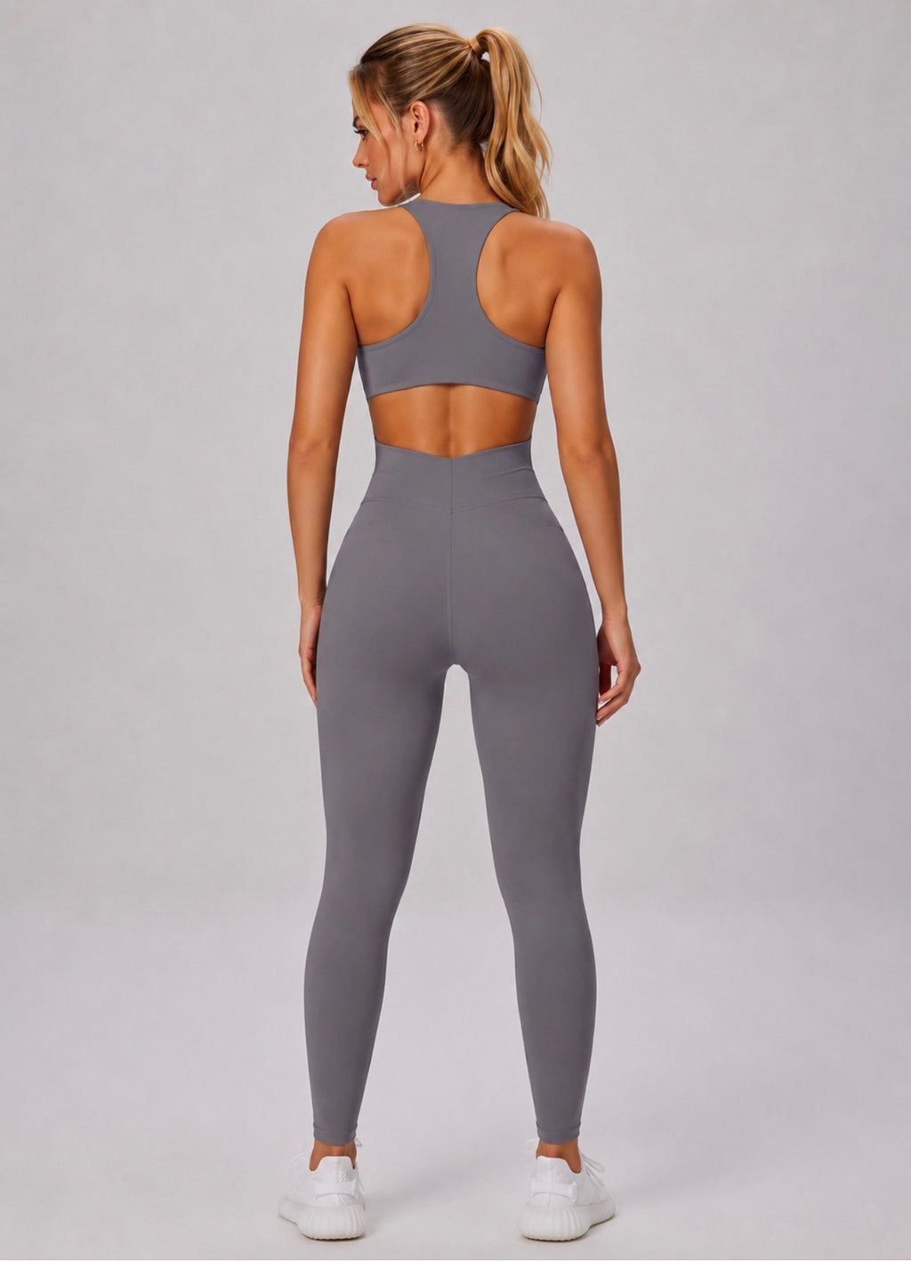 Jumpsuit with open back panel