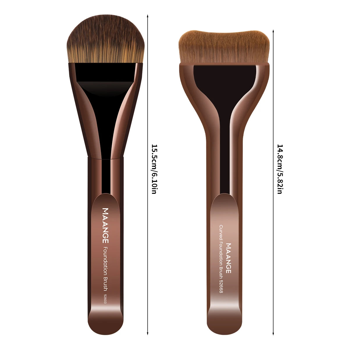 Kit com 2 Pincéis Profissionais para Base – MAANGE