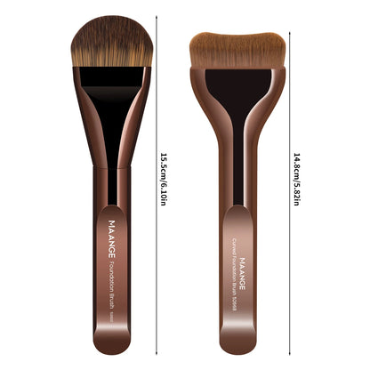 Kit com 2 Pincéis Profissionais para Base – MAANGE