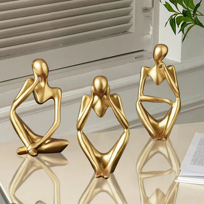Nordic Unity: Escultura abstracta de pareja para decoración moderna