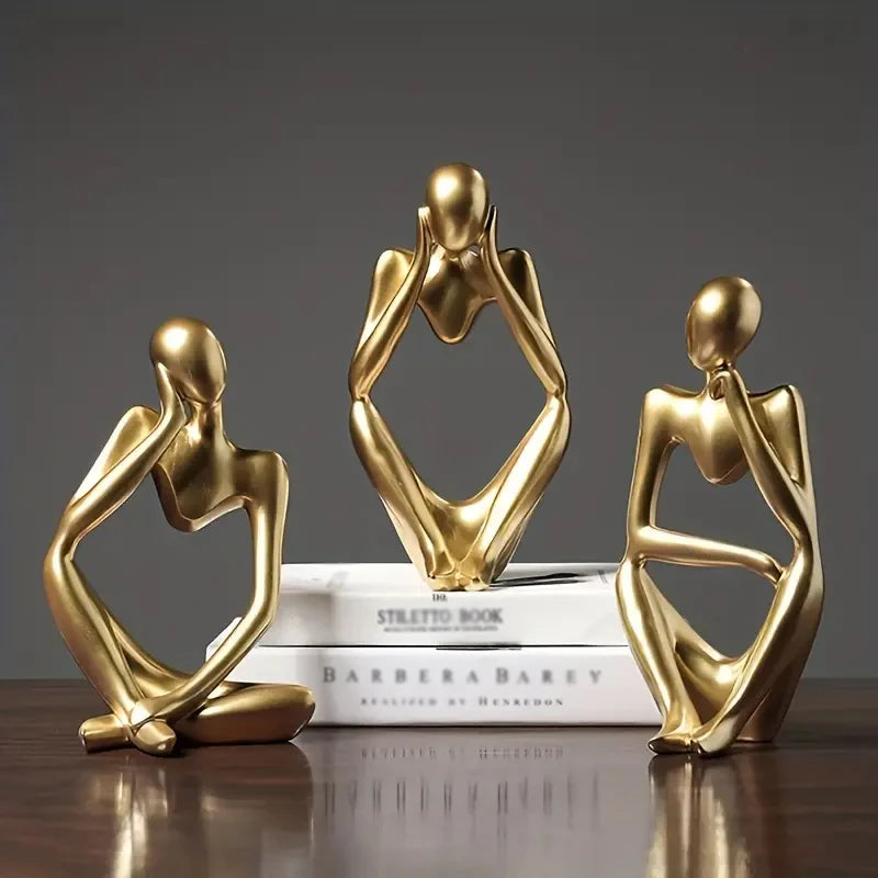Nordic Unity: Escultura abstracta de pareja para decoración moderna