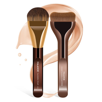Kit com 2 Pincéis Profissionais para Base – MAANGE