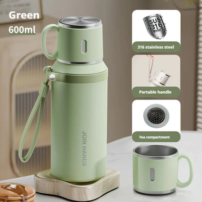 Stainless Steel Thermo Bottle – 600ml Insulated Water Flask