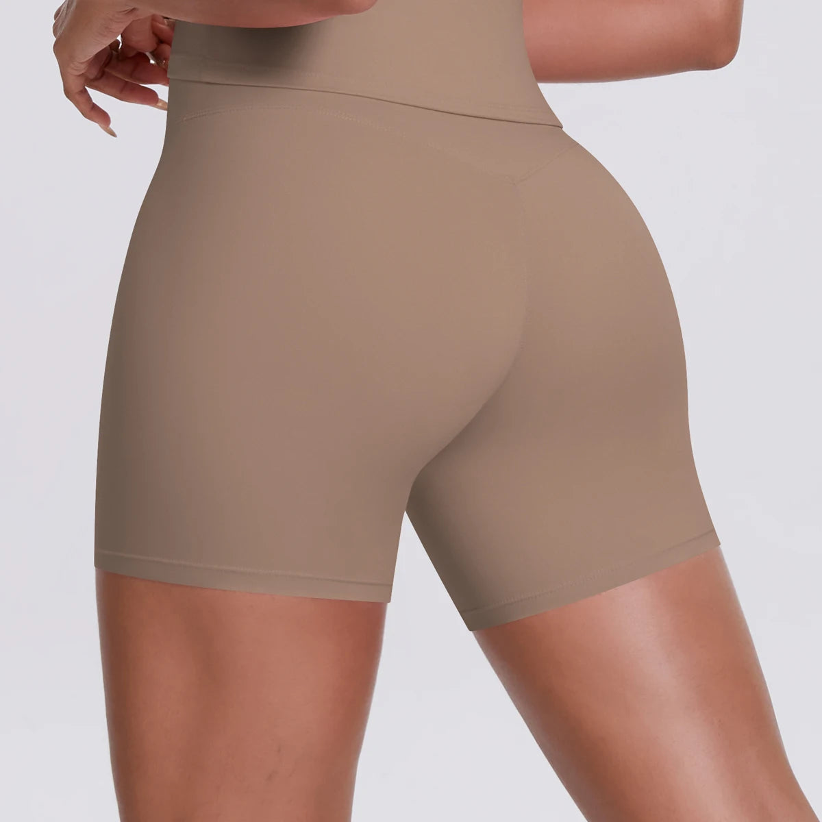 V-waist workout shorts
