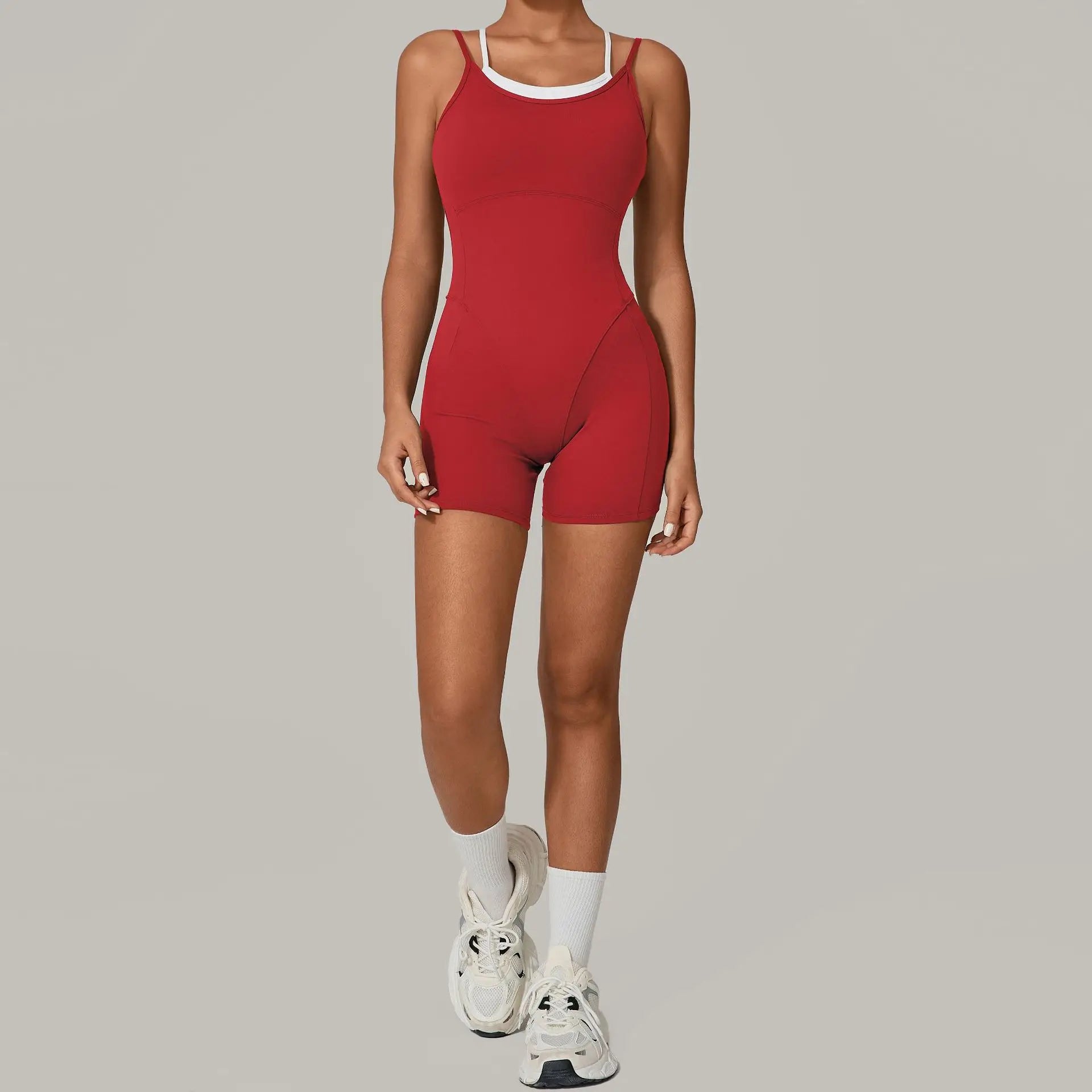 Playsuit with back cutout
