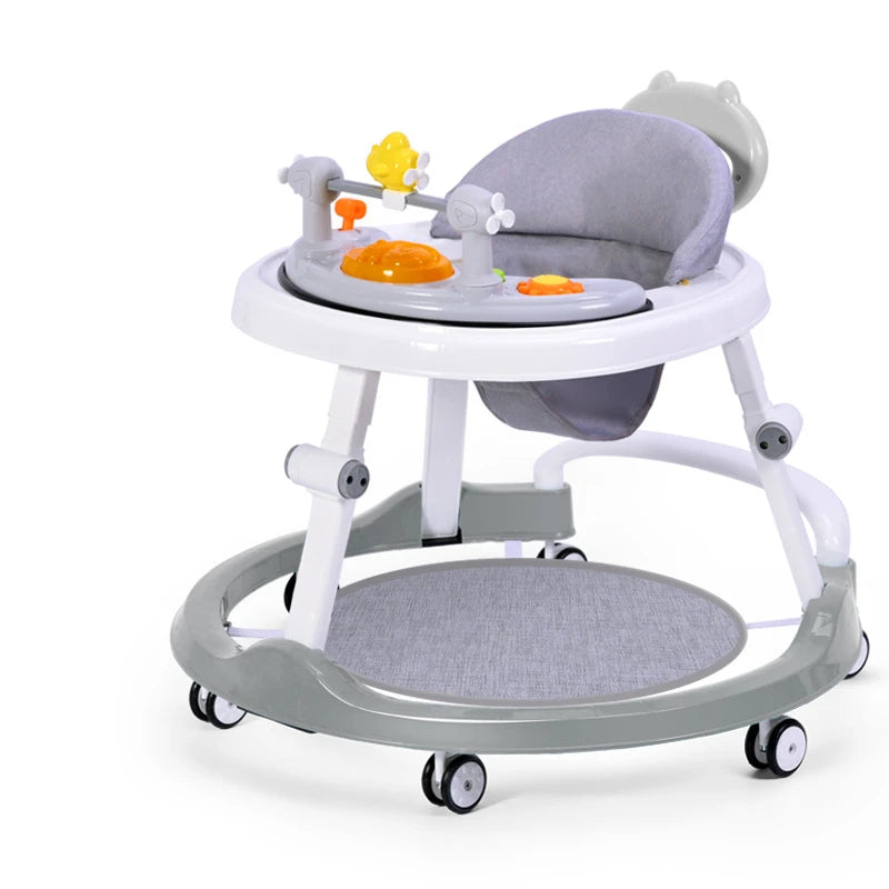 Multifunctional Baby Walker with Music – Anti-Rollover, Anti-Fall, and O-Leg Prevention – Unisex Design for Infants