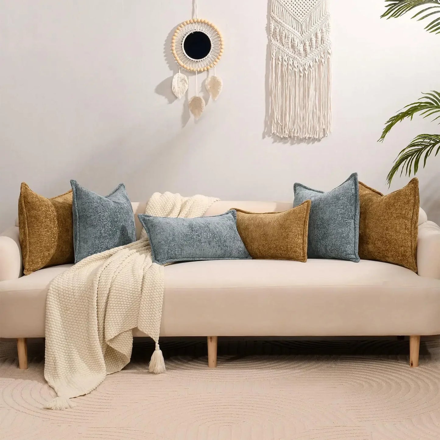 Almofada Nordic em Chenille – Toque Luxuoso e Macio