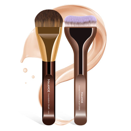 Kit com 2 Pincéis Profissionais para Base – MAANGE