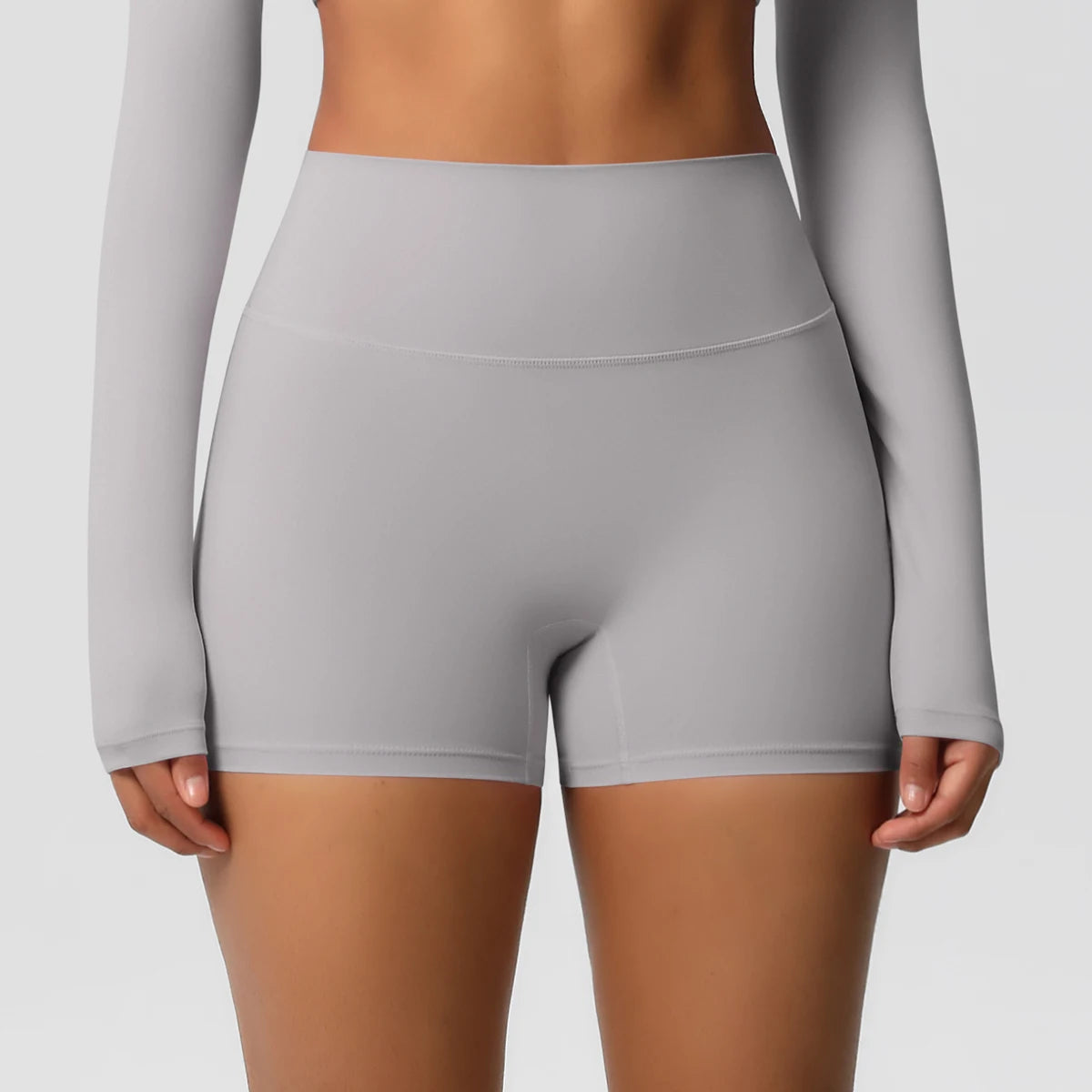 High-waisted athletic shorts