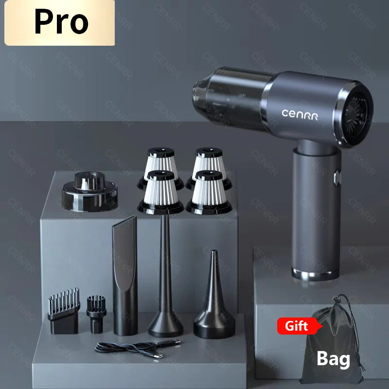 ENRR 210000Pa Mini Handheld Car Vacuum – Wireless & Powerful