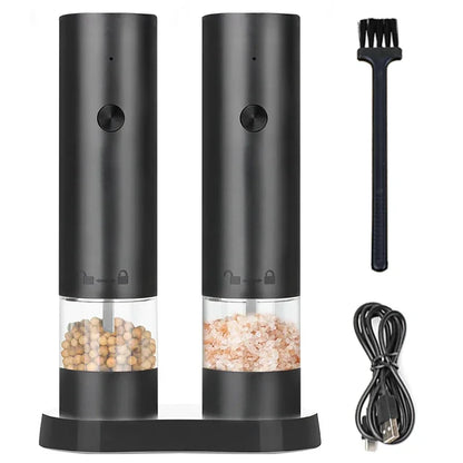 USB Electric Salt & Pepper Grinder – Adjustable & Rechargeable
