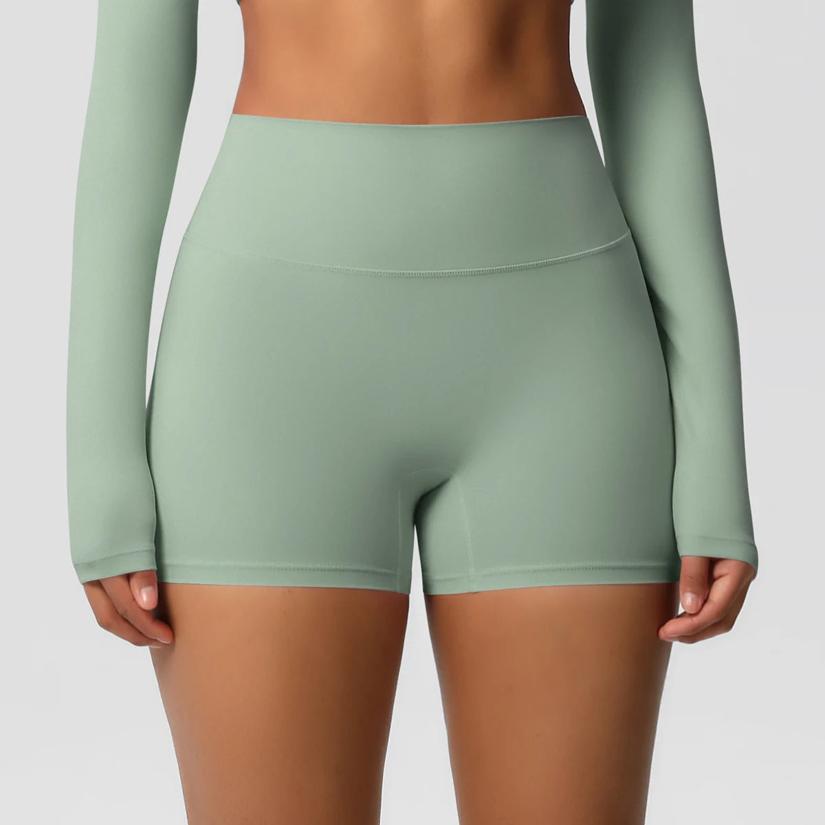 High-waisted athletic shorts