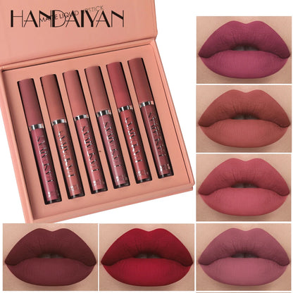 Conjunto HANDAIYAN com 6 Batons Matte de Longa Duração