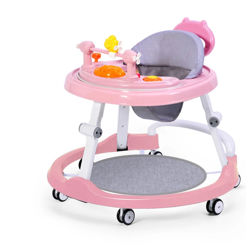Multifunctional Baby Walker with Music – Anti-Rollover, Anti-Fall, and O-Leg Prevention – Unisex Design for Infants