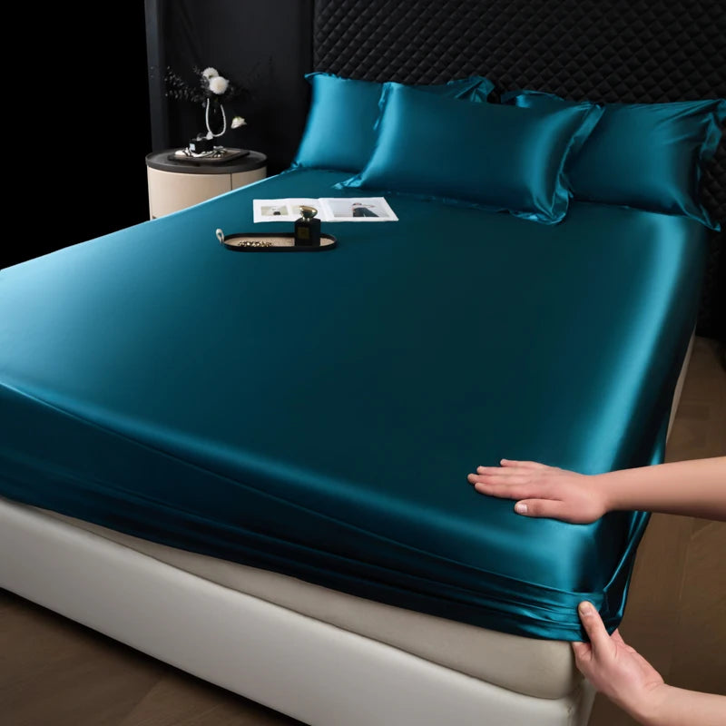 Lençol Fitted de Cetim – Toque Macio e Luxuoso