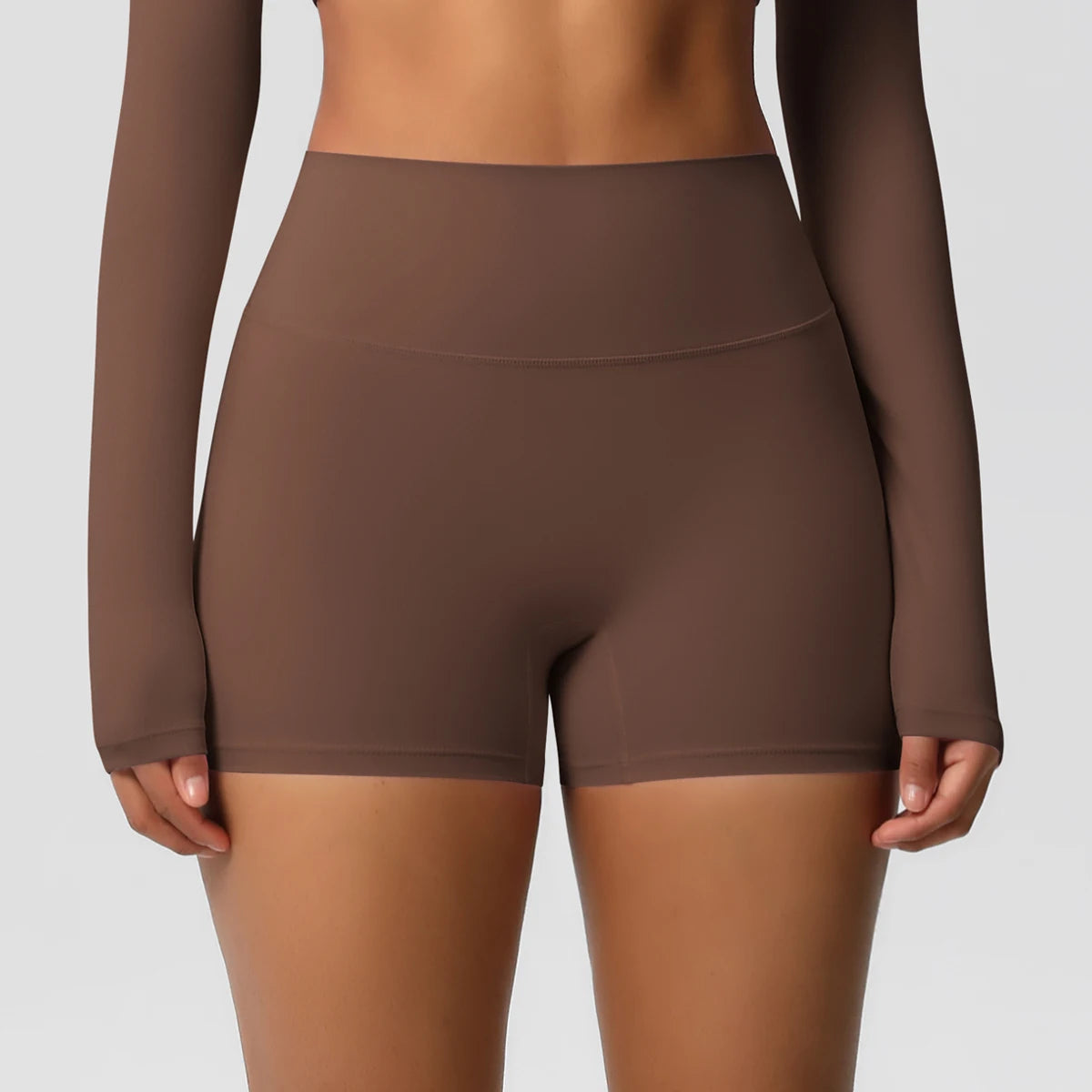 High-waisted athletic shorts