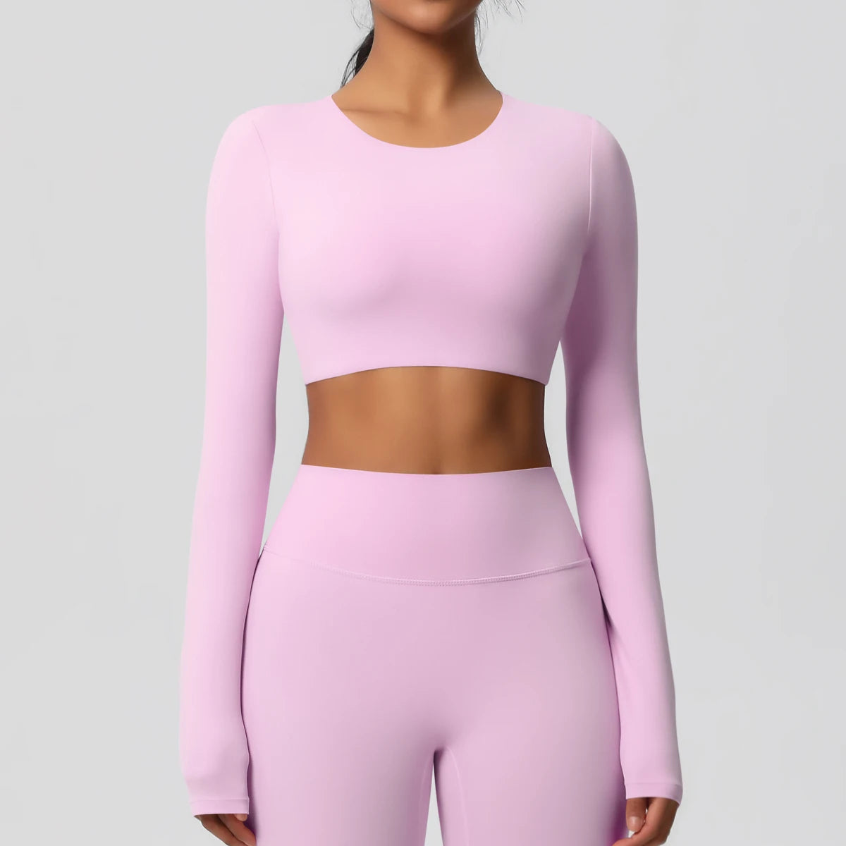 Women's Long-Sleeve Cropped Sports T-Shirt