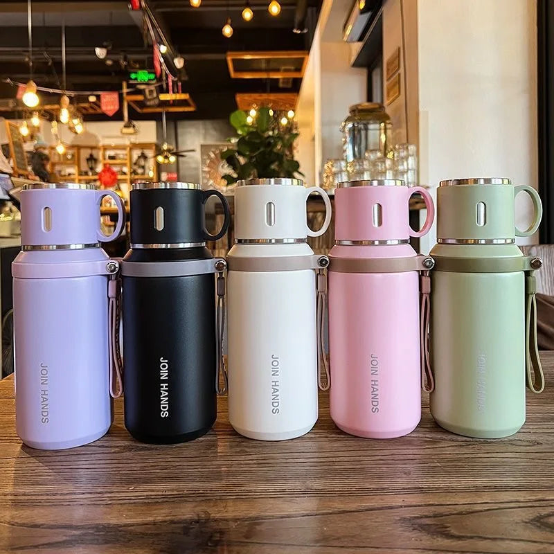 Stainless Steel Thermo Bottle – 600ml Insulated Water Flask