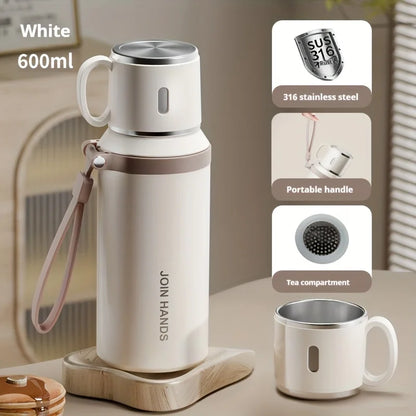 Stainless Steel Thermo Bottle – 600ml Insulated Water Flask