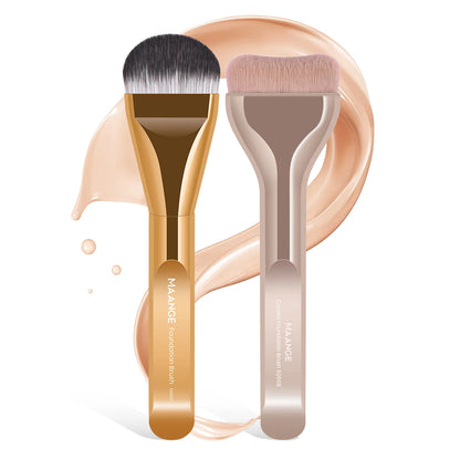 Kit com 2 Pincéis Profissionais para Base – MAANGE
