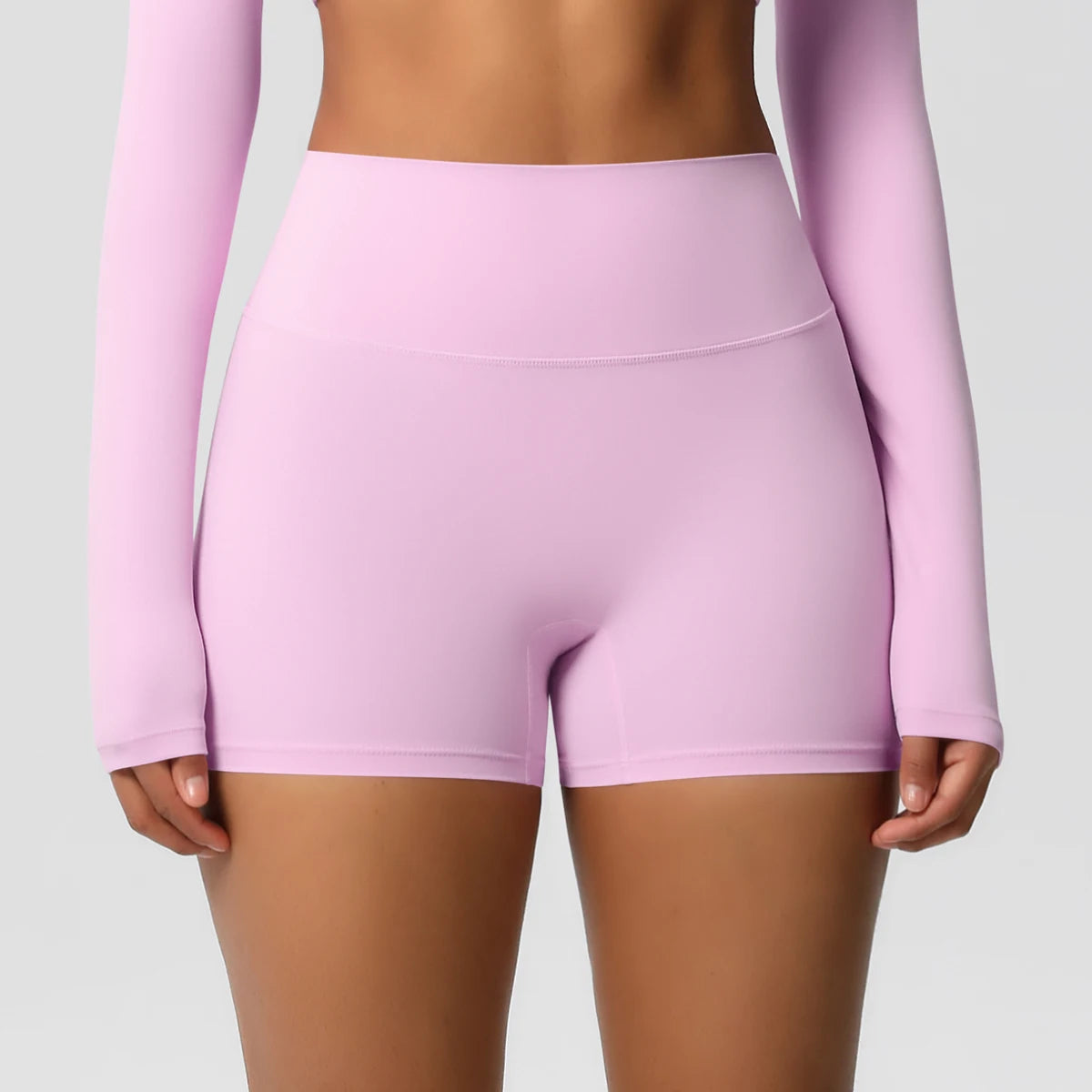 High-waisted athletic shorts