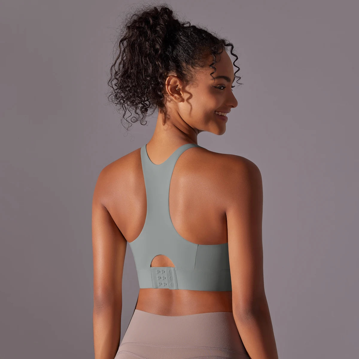 Structured sports bra