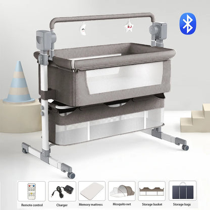 Newborn Baby Bassinet – Movable Cradle & Rocking Bed