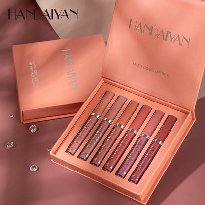 Conjunto HANDAIYAN com 6 Batons Matte de Longa Duração