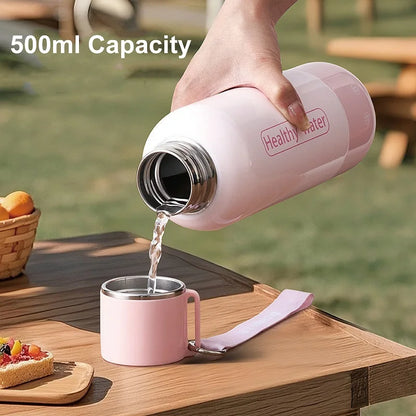 500ml Portable Smart Electric Kettle – Wireless Heating Cup for Baby Formula & Water, 5200mAh Battery, Ideal for Travel & Infant Care