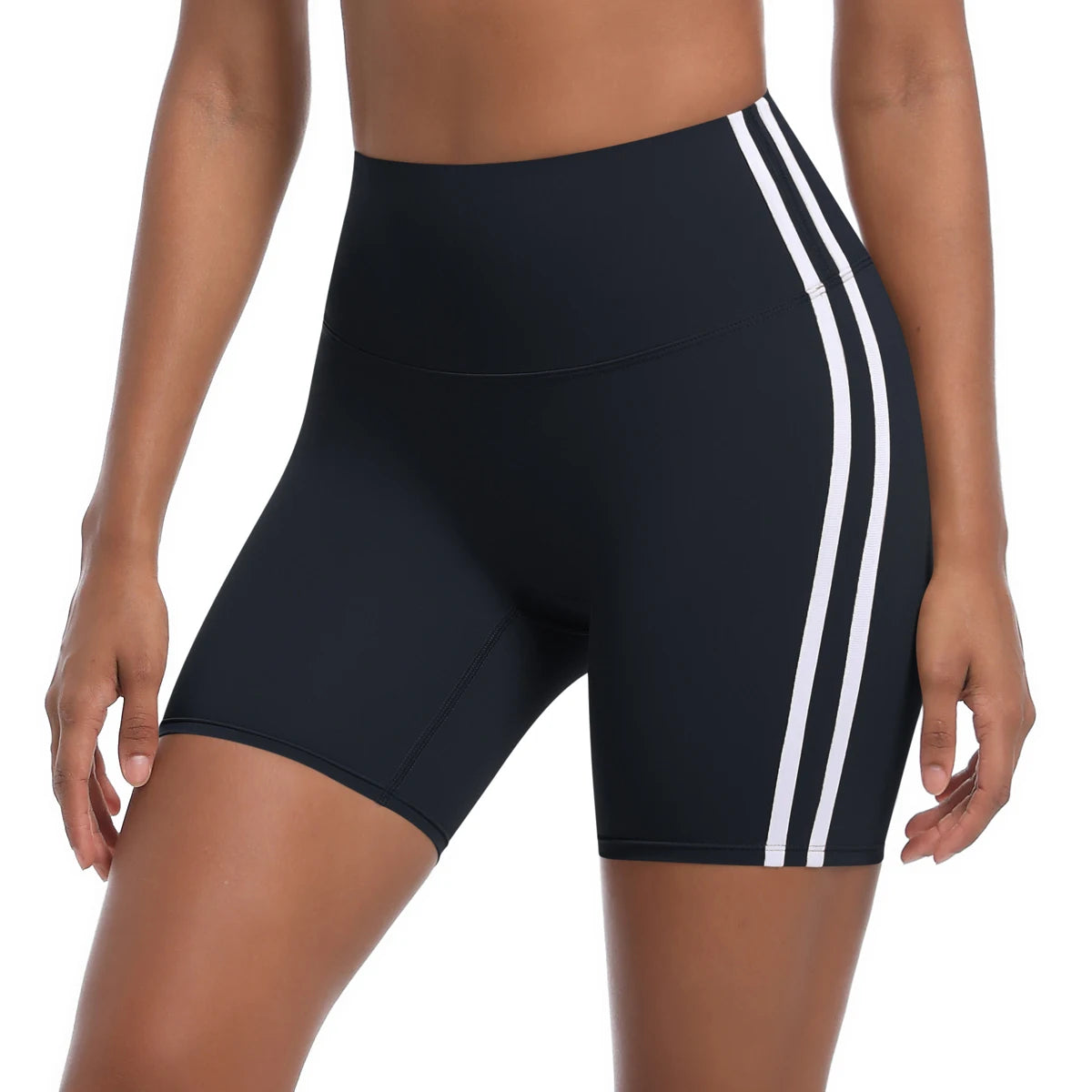 Cyclist shorts with side stripes