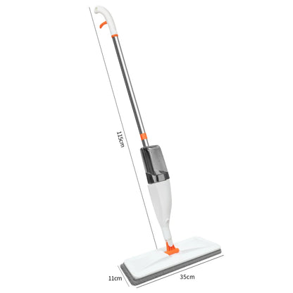 New Large Spray Mop for Home – Rotating Head with Replaceable Microfiber Pads | Wet & Dry Cleaning Broom
