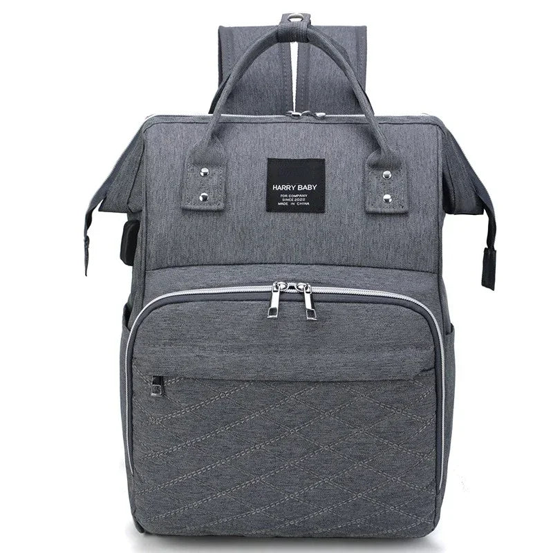 Macroupta Mommy Diaper Bag – Large Capacity Baby Backpack with Changing Mat | Stroller Hanging Nappy Bag for Travel & Nursing