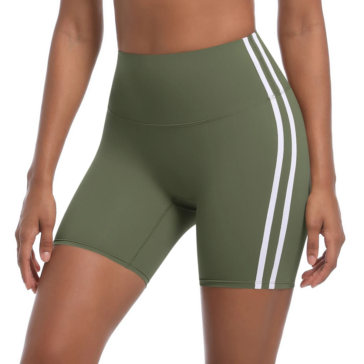 Cyclist shorts with side stripes