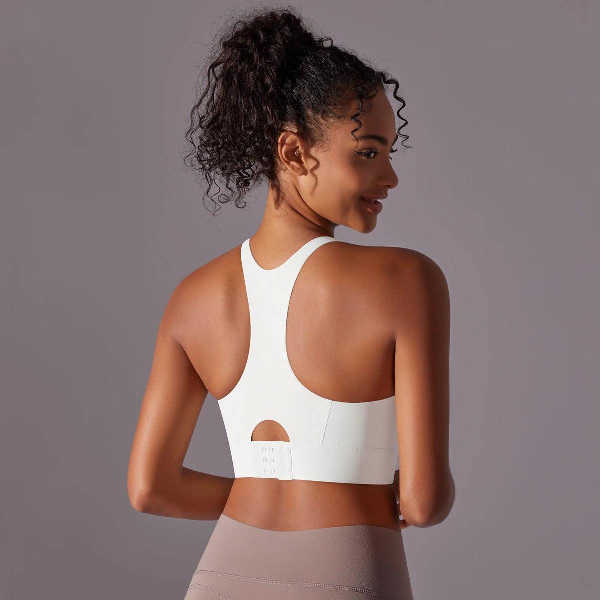 Structured sports bra