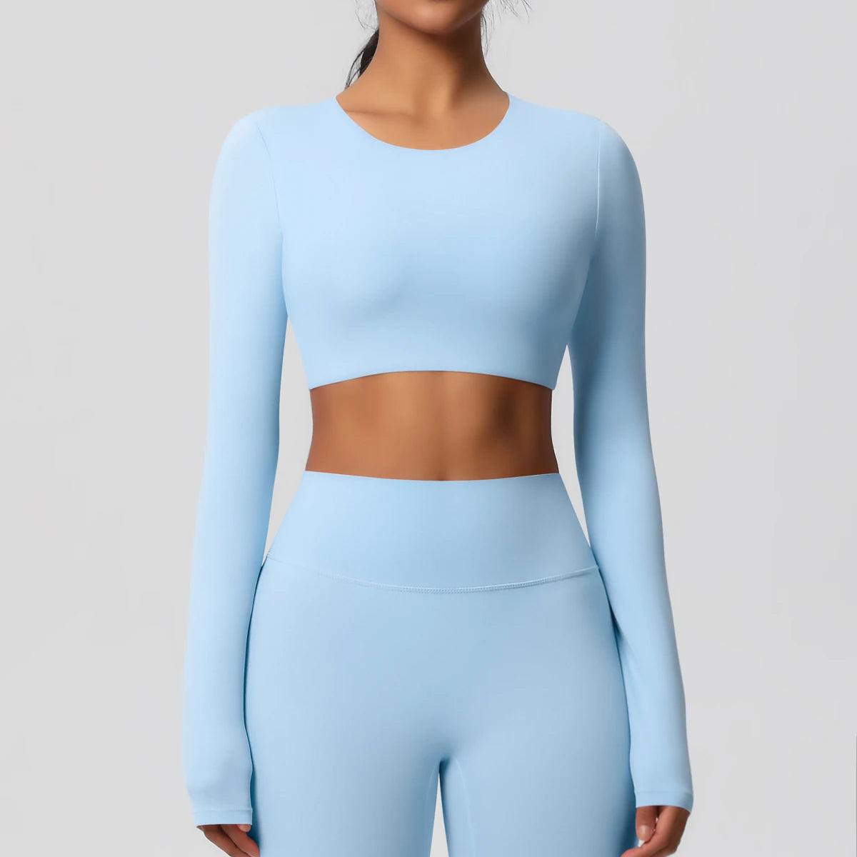 Women's Long-Sleeve Cropped Sports T-Shirt