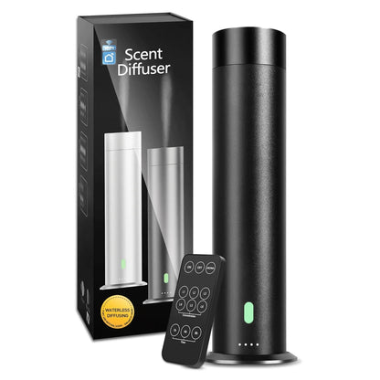 Waterless Essential Oil Diffuser with Remote – Aluminum Alloy Scent Air Machine for Large Spaces | Ideal for Homes, Hotels & Offices