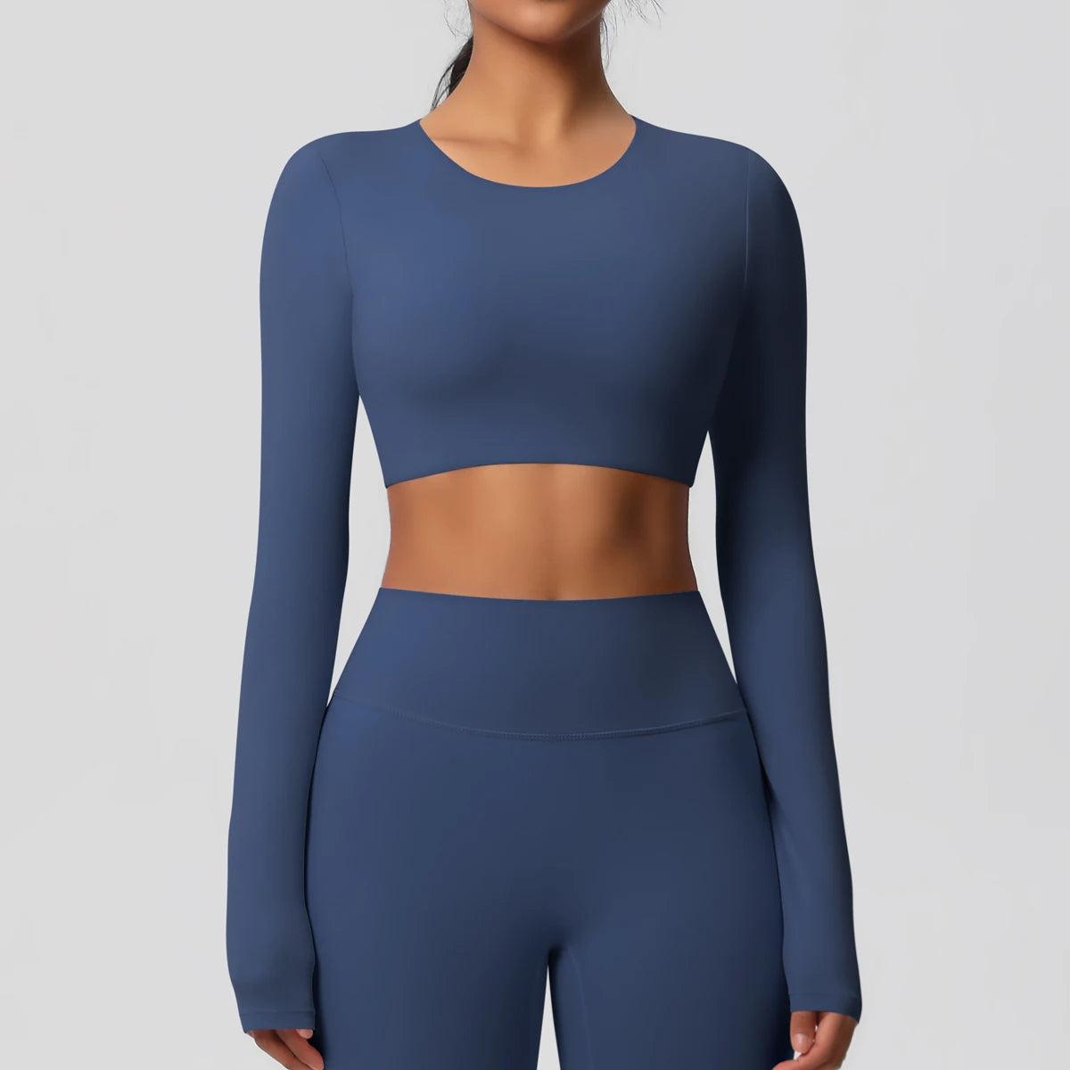 Women's Long-Sleeve Cropped Sports T-Shirt