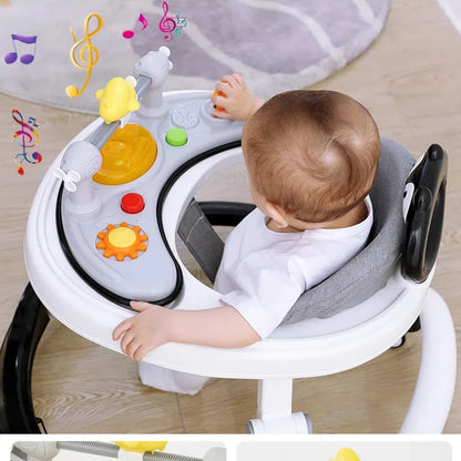 Multifunctional Baby Walker with Music – Anti-Rollover, Anti-Fall, and O-Leg Prevention – Unisex Design for Infants