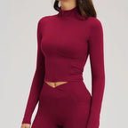 Yoga Long Sleeve Zipper Jacket Women Crop Tops T-shirts Solid Sports Top Running Shirts Sexy Quick Dry Fitness Gym Sport Wear NI NSPIRE